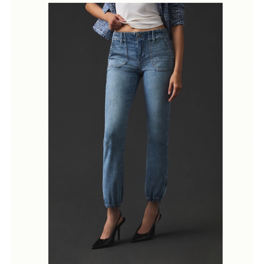 PAIGE Jeans Pants Womens Mayslie Jogger Denim Blue Stretch Utility Size 26